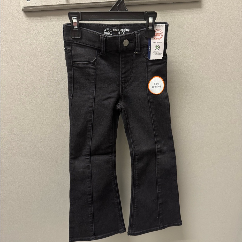 wonder nation‎ Black Flare Jeggings - Girls